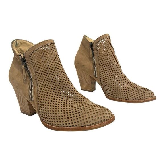 Paul Green Size 5 US 7.5 Bonzai Nubuck Perforated Laser Cut Ankle Boot - Picture 1 of 9